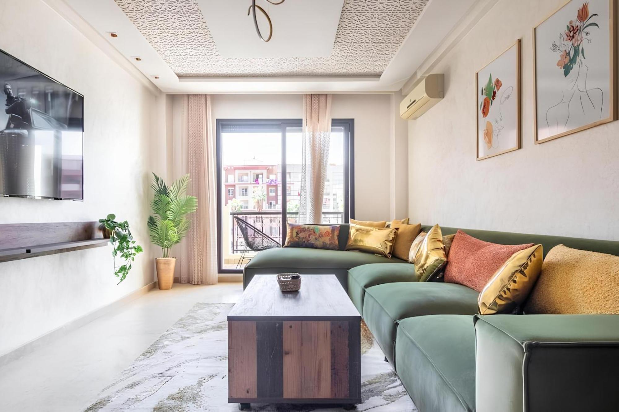 C-Appartement De Luxe Plein Centre De Gueliz Avec Piscine Parking Wifi Netflix Marrakesh Buitenkant foto