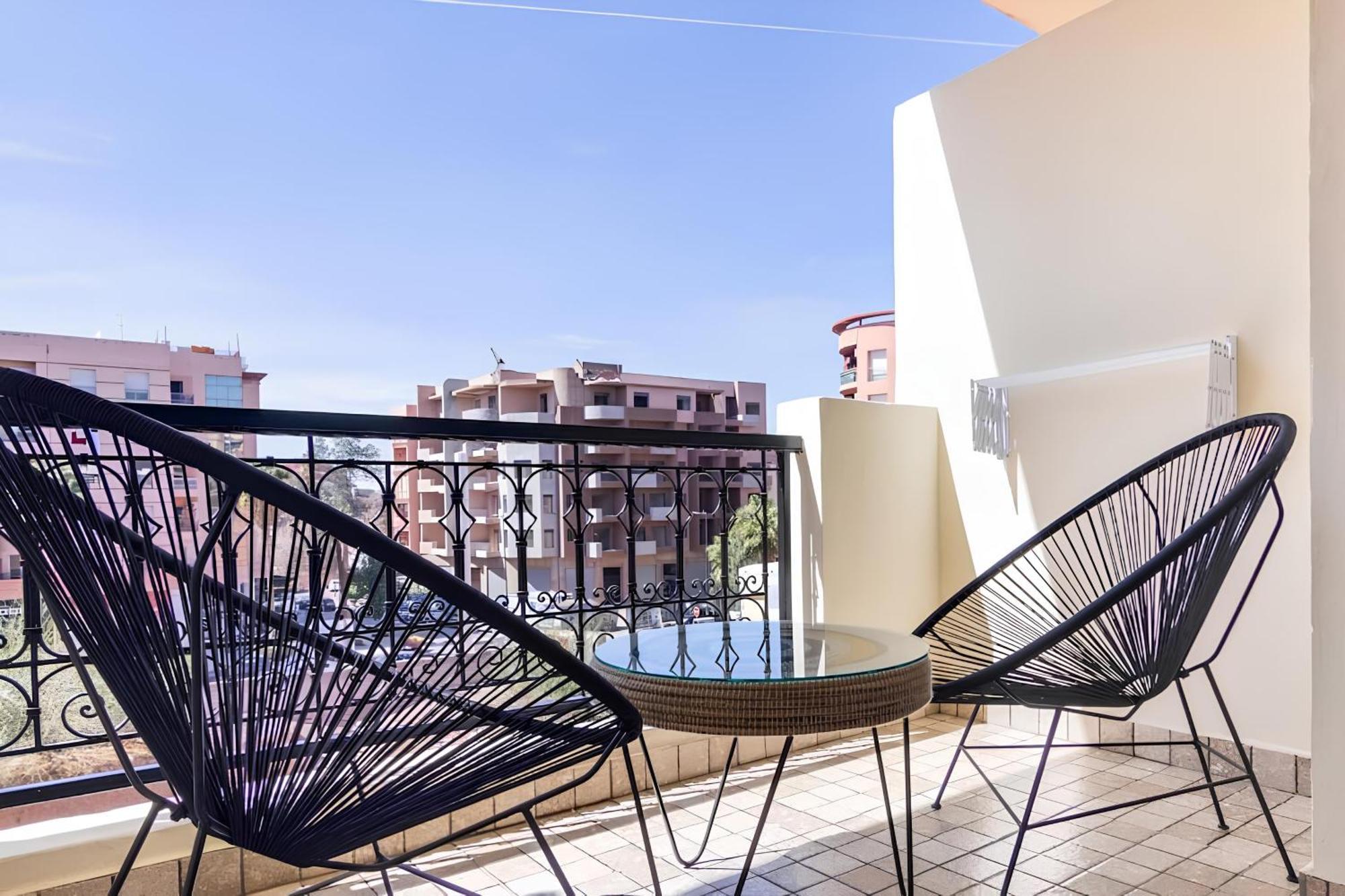 C-Appartement De Luxe Plein Centre De Gueliz Avec Piscine Parking Wifi Netflix Marrakesh Buitenkant foto